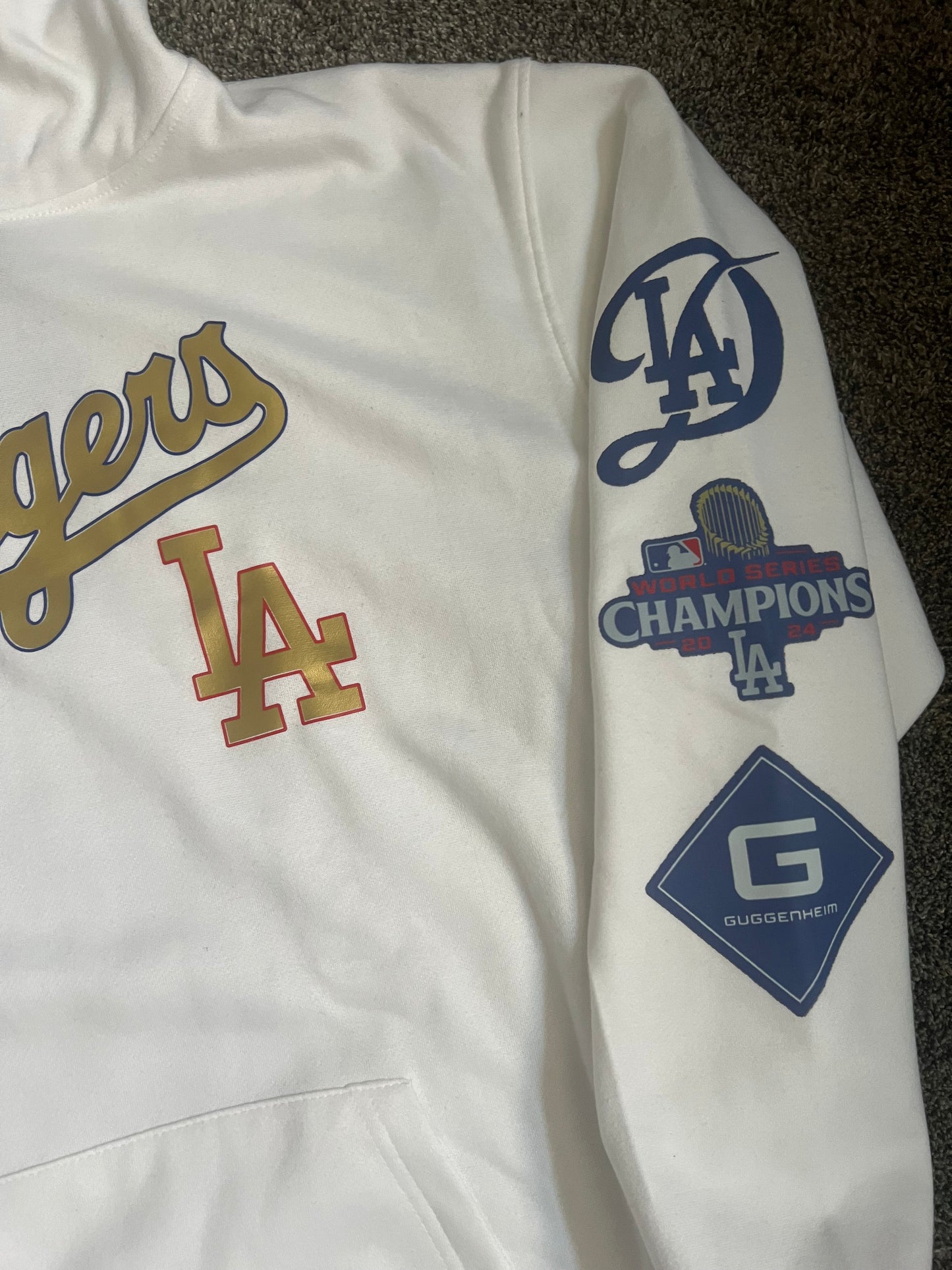 Los Angeles Dodgers Gold Print Pullover Hoodie Unisex S-5XL New 2025