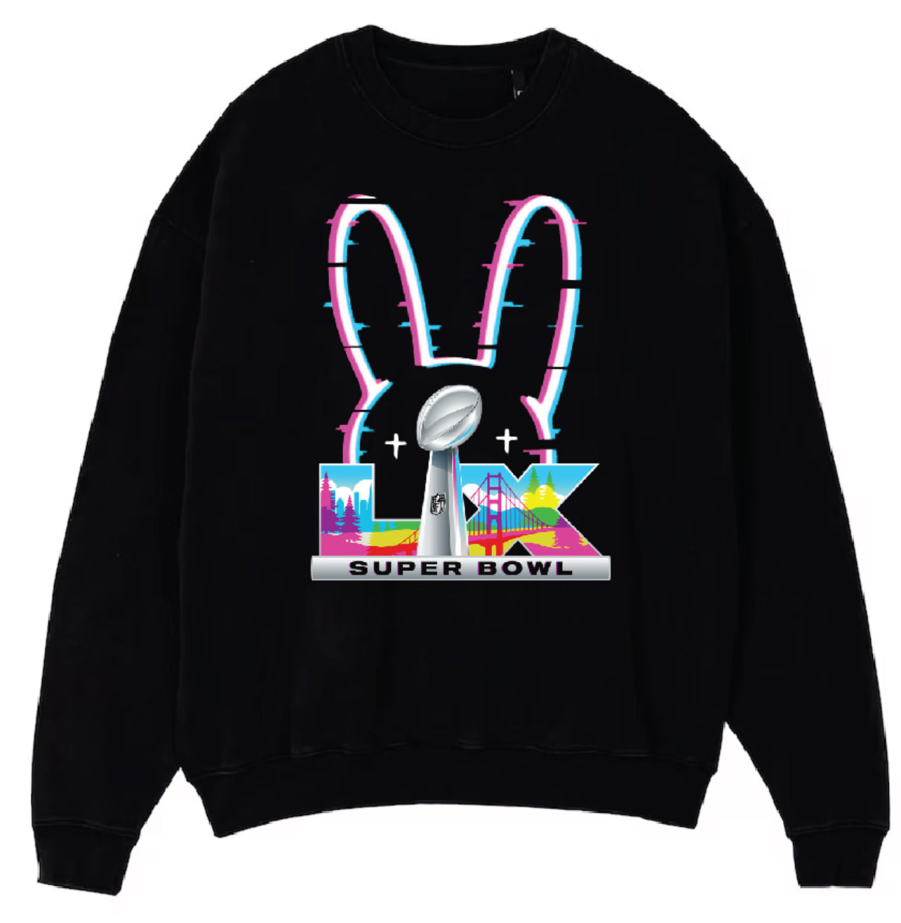 Bad Bunny x SuperBowl LIX Crewneck Sweater S-3XL 2025 New