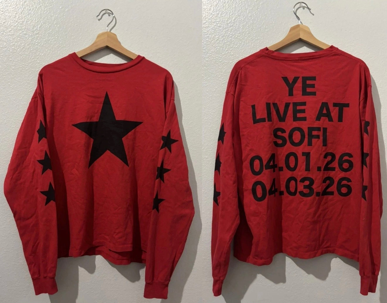 Kanye West BULLY Live at Sofi Merch Pullover Long Sleeve T shirt