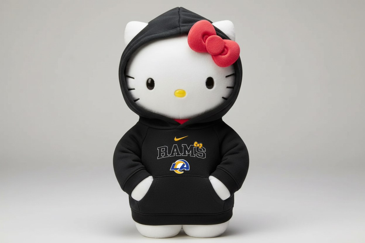 LA Rams X Hello Kitty Pullover Hoodie 2025 New S-5XL