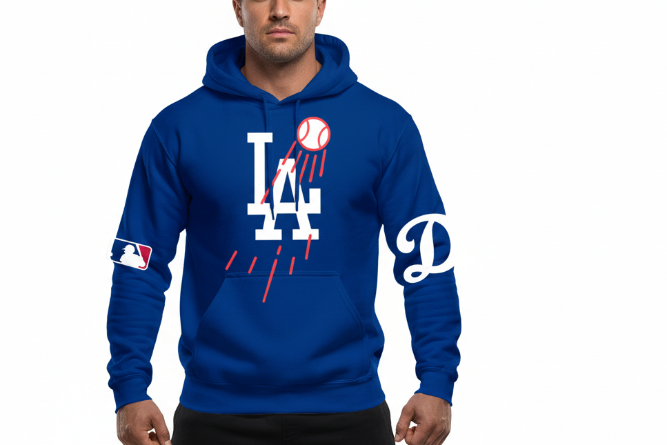 Los Angela Dodgers NEW LA Baseball Logo Pullover Hoodie 2025 New S-5XL