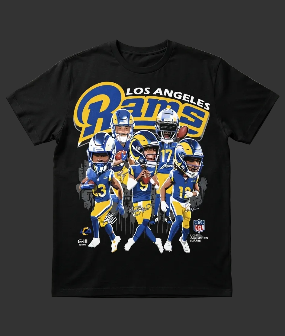LA Rams Offense Squad T shirt New 2026
