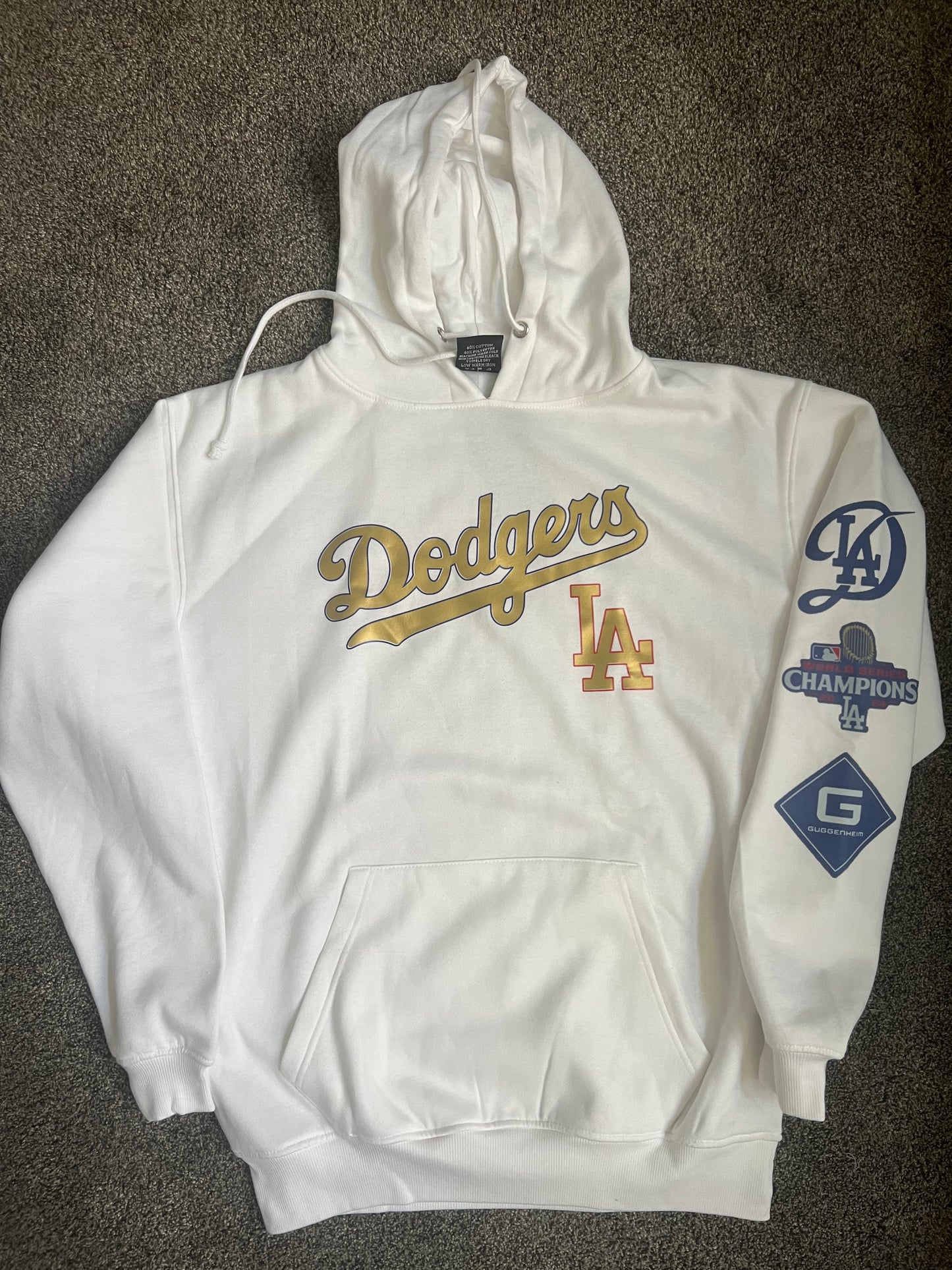 Los Angeles Dodgers Gold Print Pullover Hoodie Unisex S-5XL New 2025