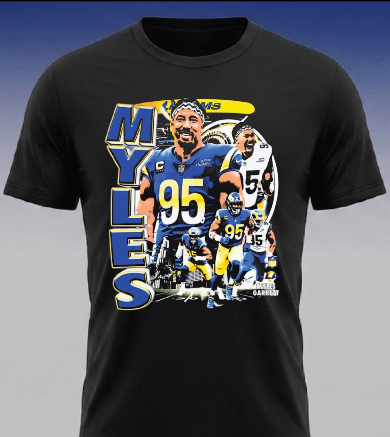 Myles Garrett x LA Rams T shirt New 2026
