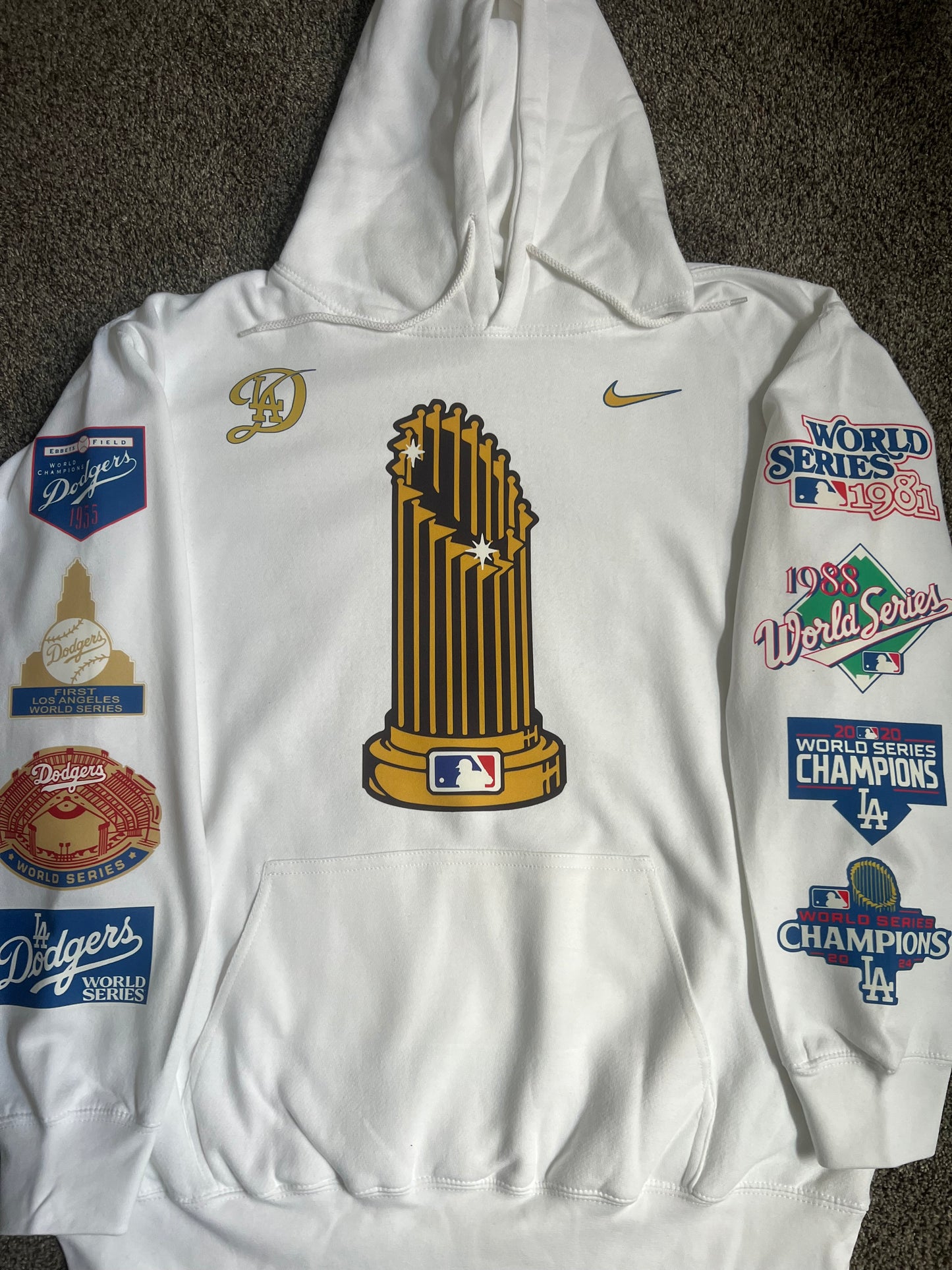 Los Angeles Dodgers 8X World Series Champions Pennant Pullover Hoodie Unisex S-5XL New 2024
