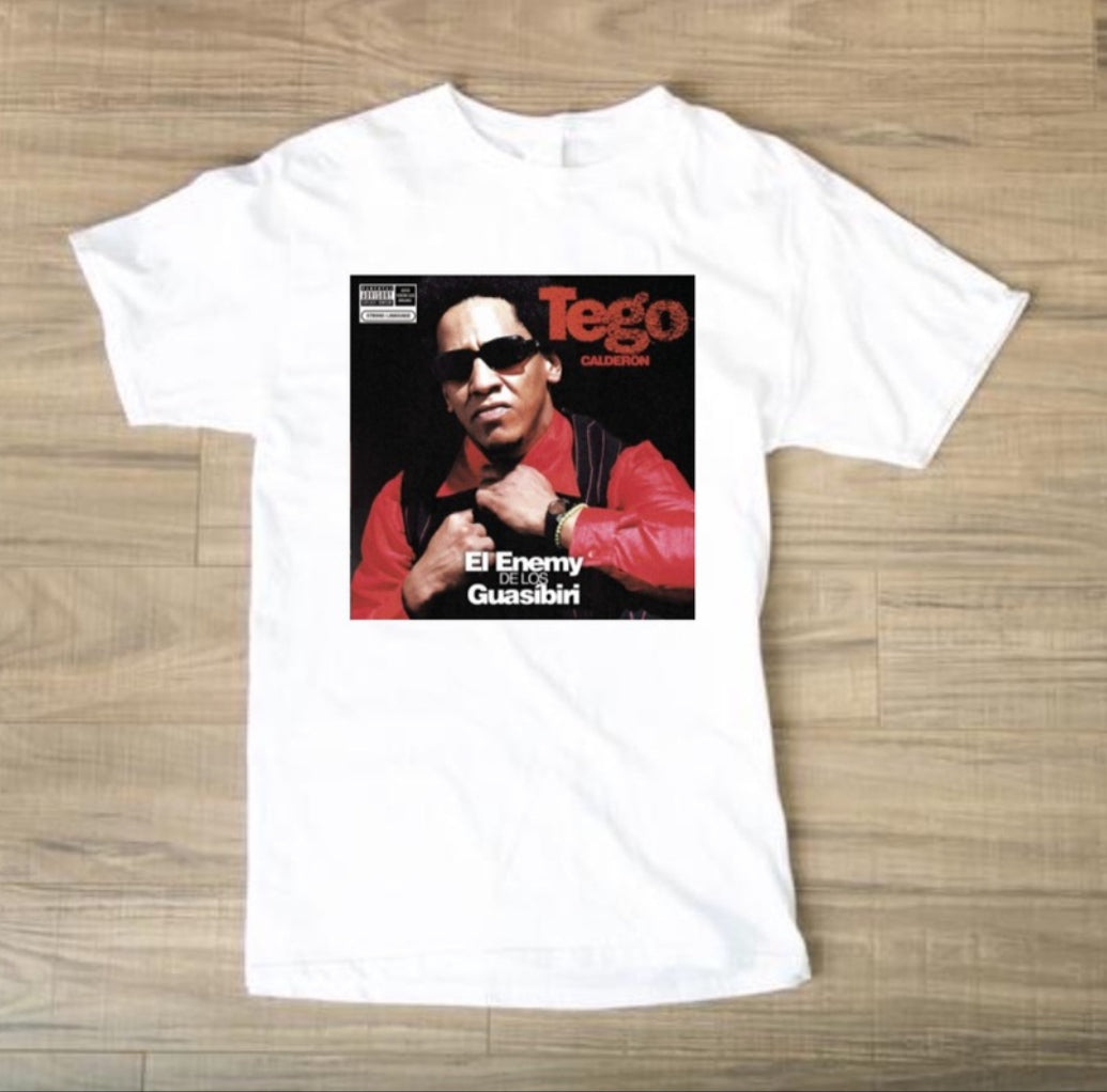 Bad Bunny Tego Calderon Cover T Shirts New S-5XL El Conejo Malo Merch