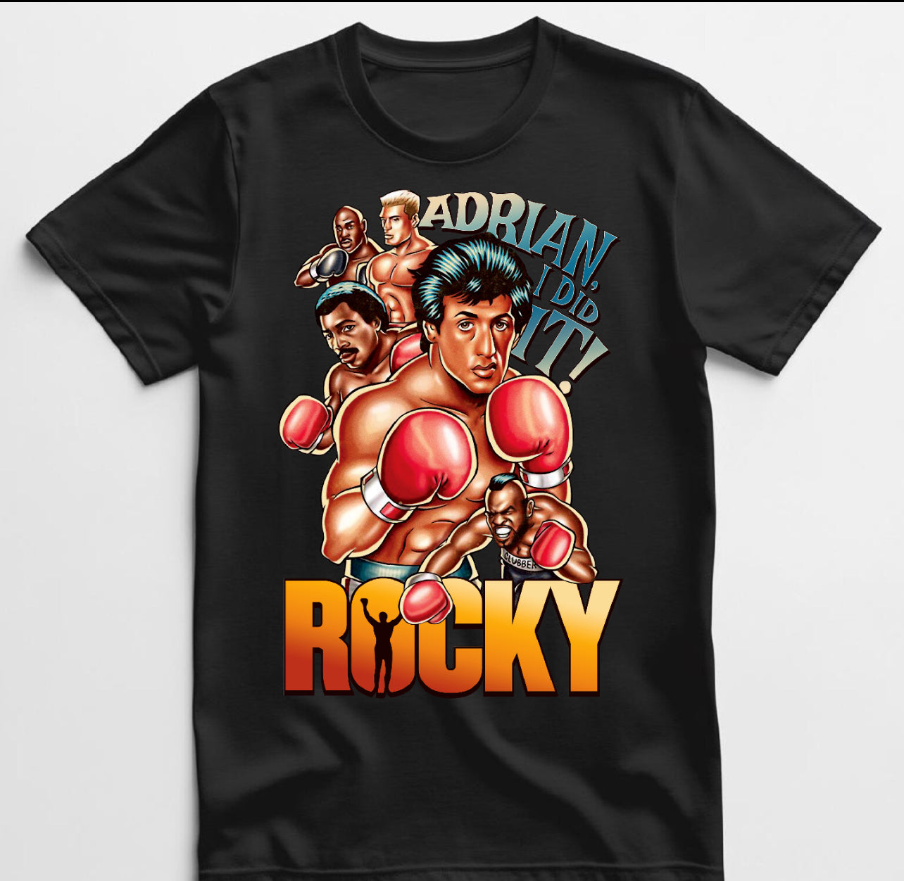 Rocky T shirt New S-5XL Classic Movie Tee Half Tone Shirt