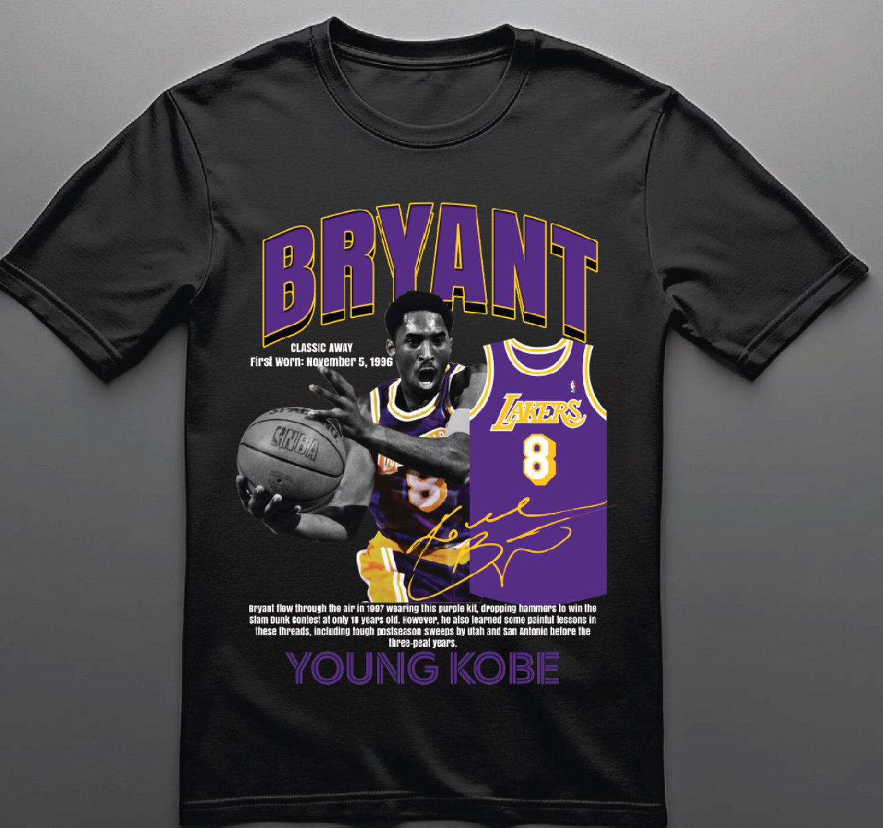 Kobe Bryant “Young Kobe” T shirt All Colors and Sizes