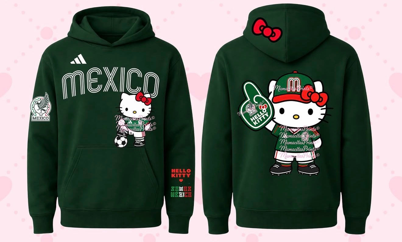 Mexico X Hello Kitty Pullover Hoodie 2026 New S-5XL FiFa 26