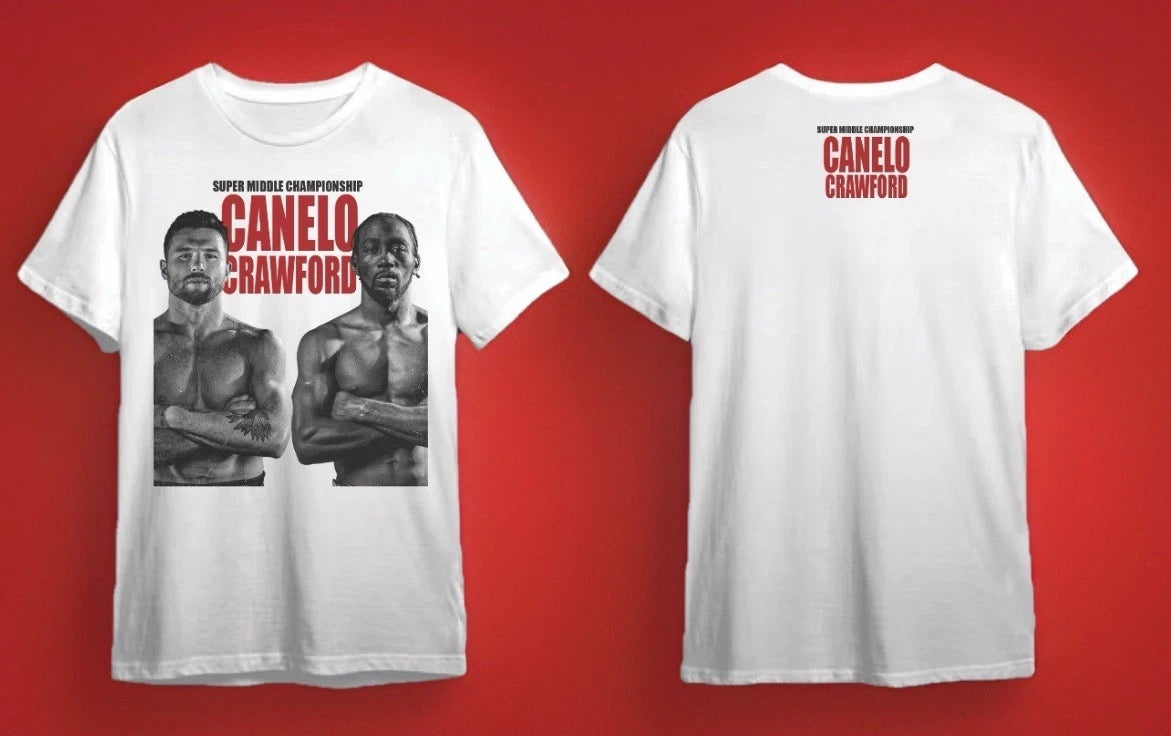 Saul Canelo Alvarez vs Terrance "Bud" Crawford T shirt New S-5XL 2025 Fight of the Century Boxing
