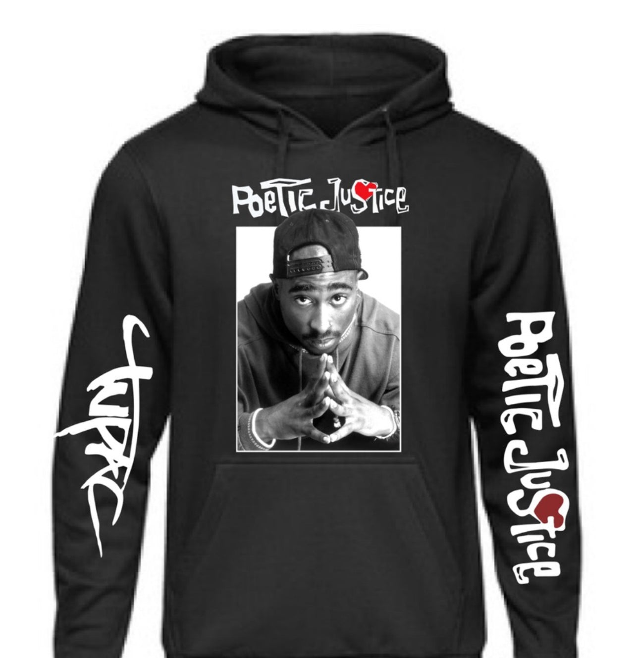 2 Pac x Poetic Justice Hoodie S-5XL New Rap HipHop Promo Merch 2024