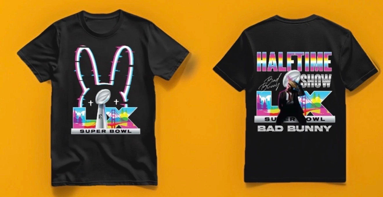 Bad Bunny Super Bowl T shirt New S-5XL