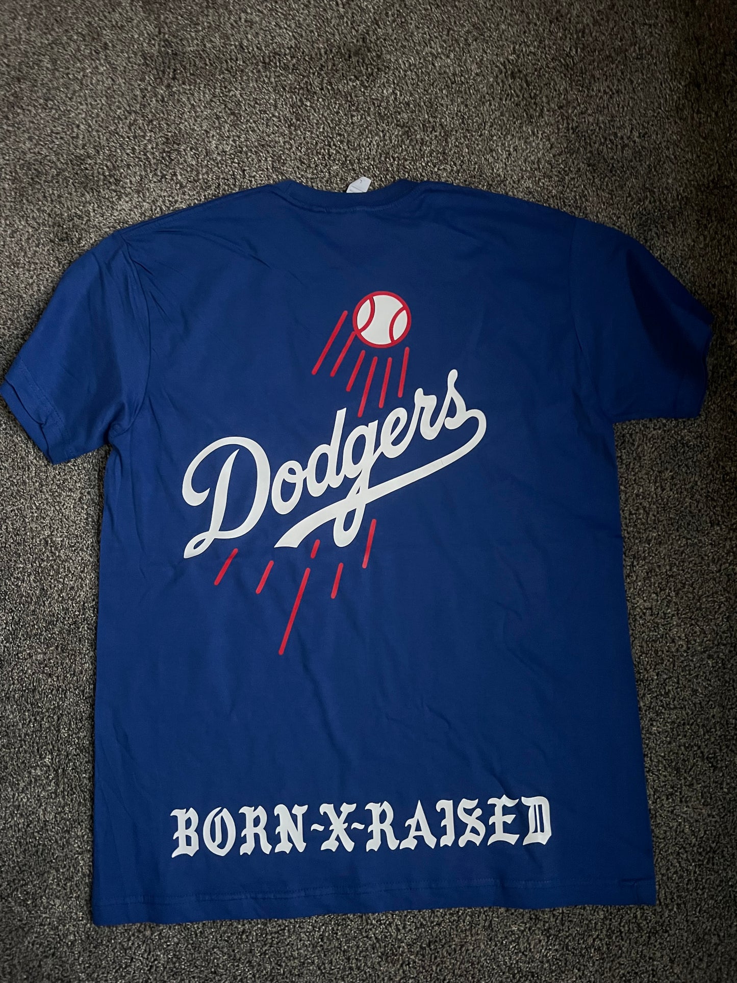 Los Angeles Dodgers "BORN X RAISED" T-Shirts - All Colors and Sizes