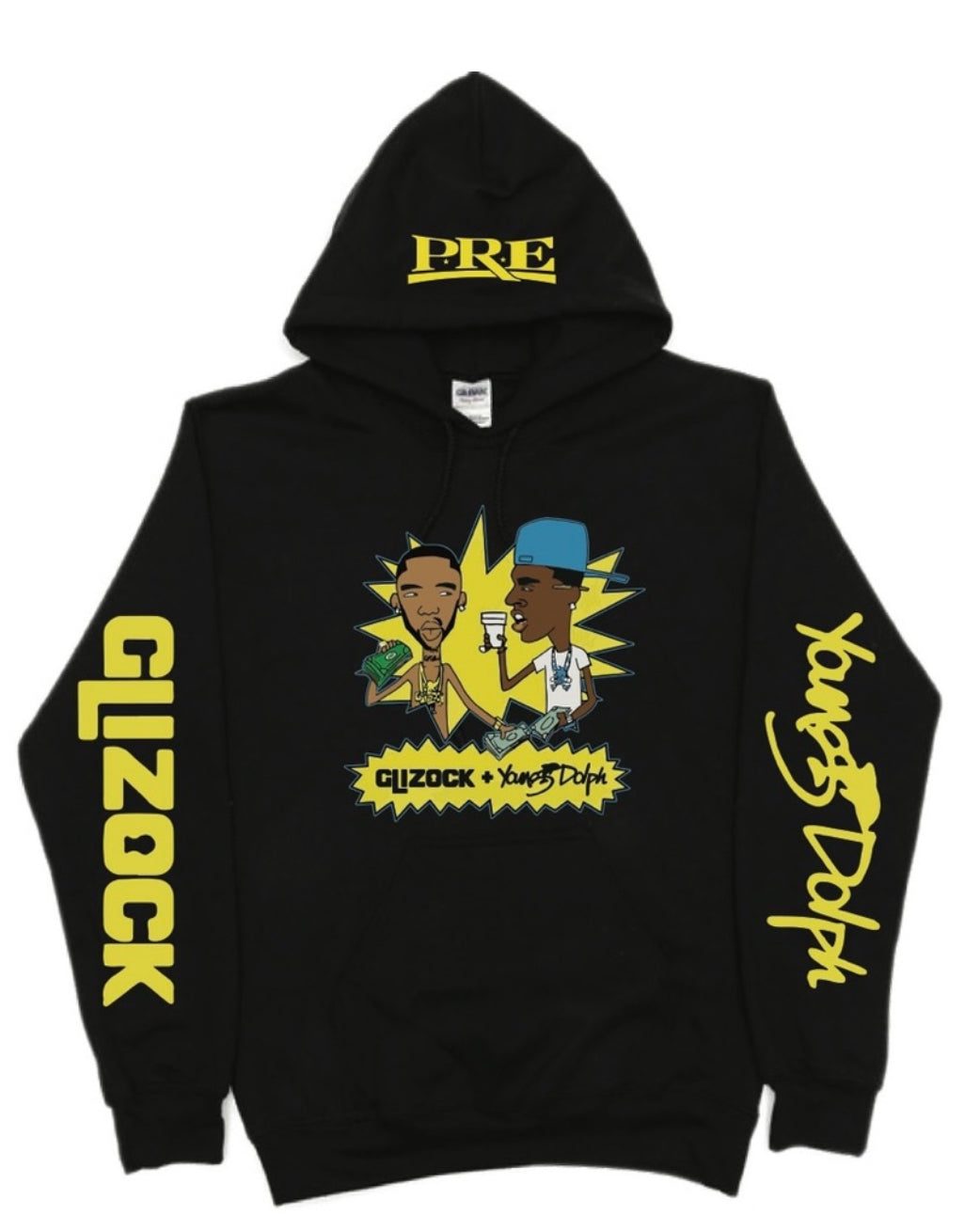 Young Dolph x Glizock P.R.E. Pullover Hoodie New S-5XL 2024