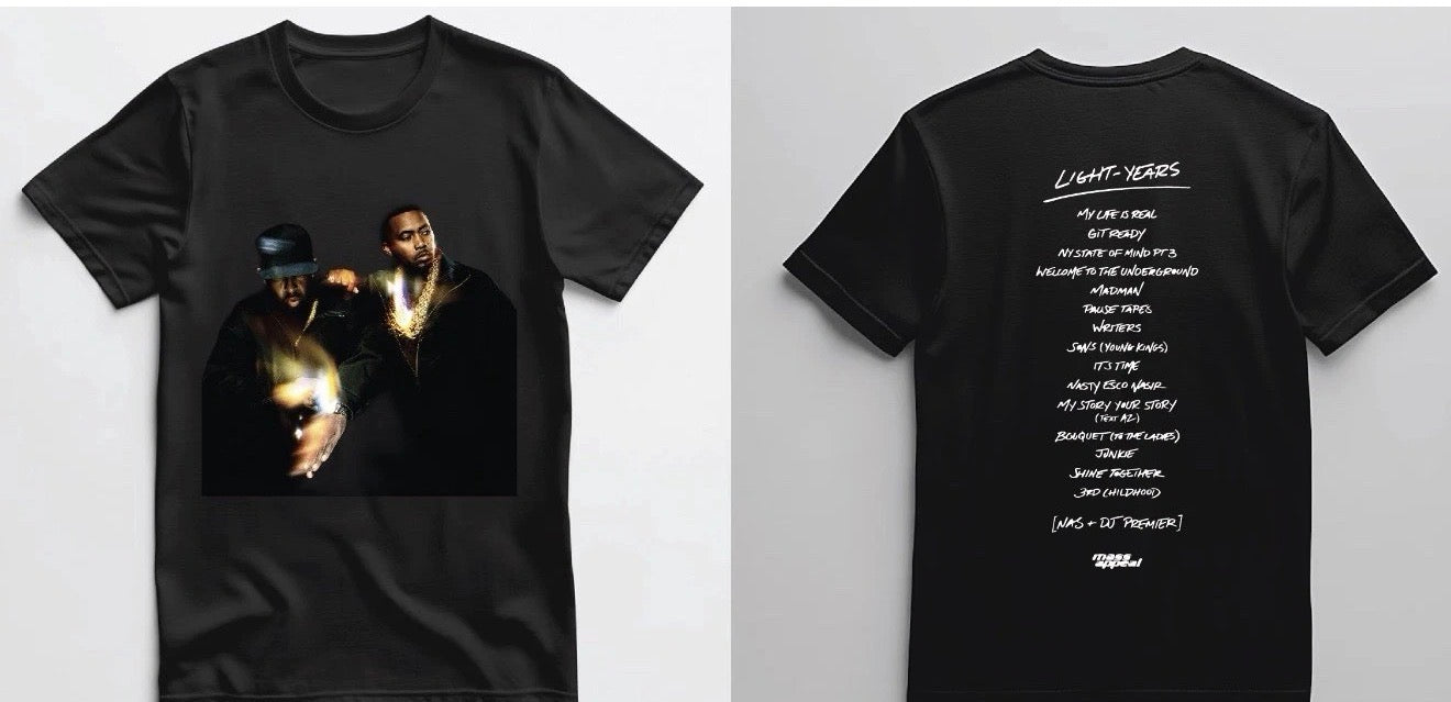 Nas x DJ Premier “Light Years” 2026 T shirt New S-5XL