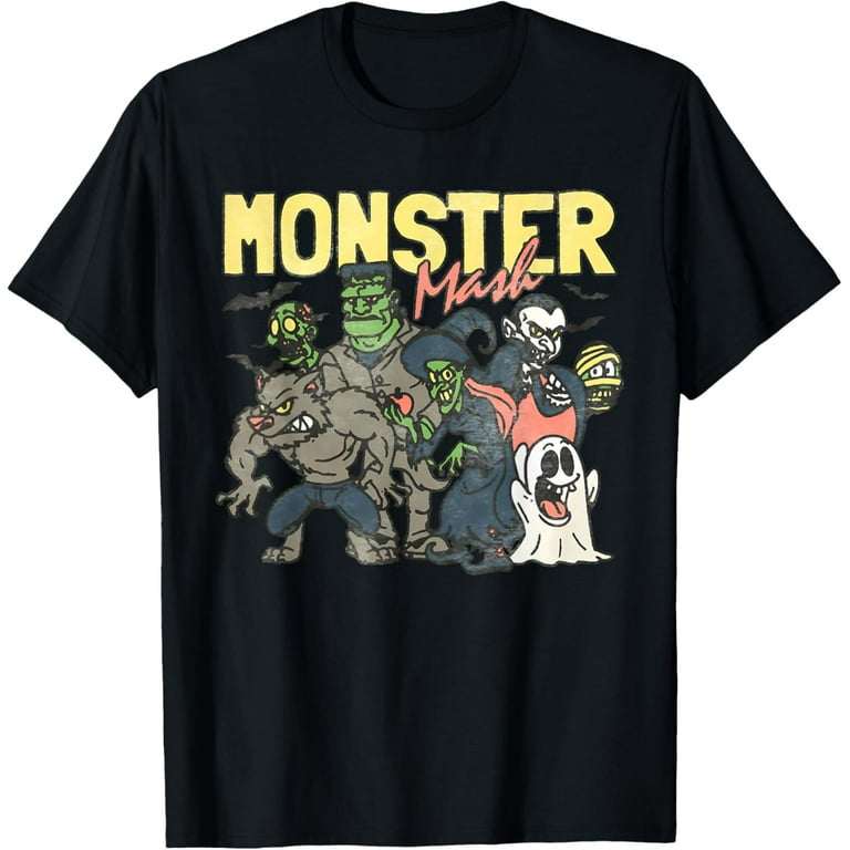 Monster Mash Classic Halloween Vintage T shirt New S-5XL