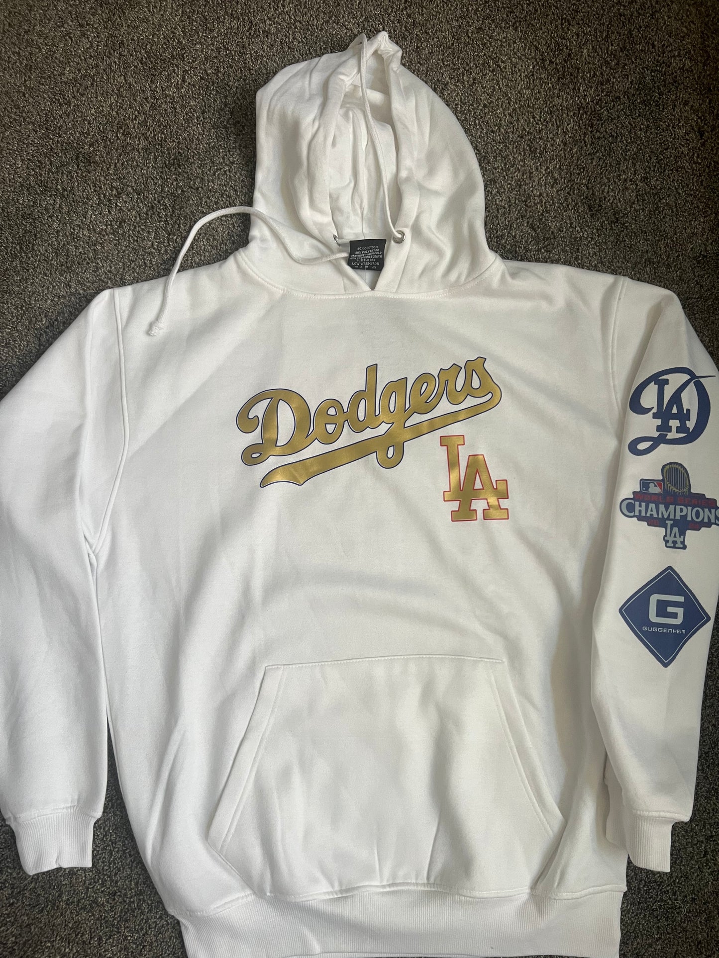 Los Angeles Dodgers Gold Print Pullover Hoodie Unisex S-5XL New 2025