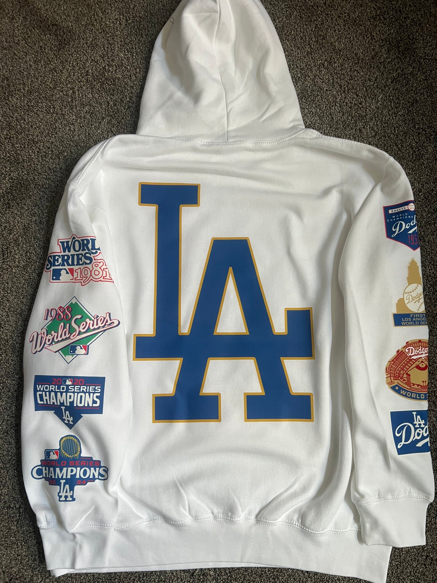 Los Angeles Dodgers 8X World Series Champions Pennant Pullover Hoodie Unisex S-5XL New 2024