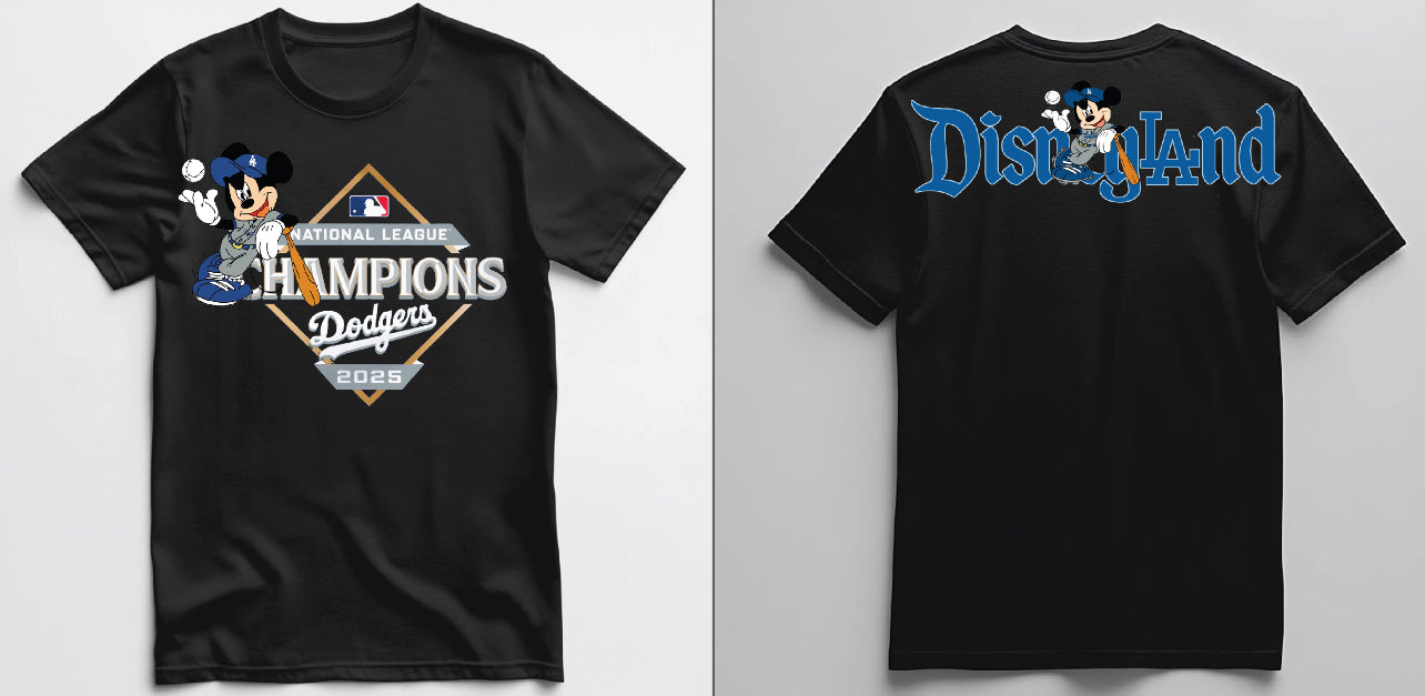 Dodgers World Series 2025 x Disneyland T shirt New S-5XL