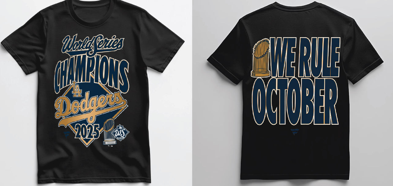 Dodgers World Series 2025 We Rule October Fanatics T shirt New S-5XL