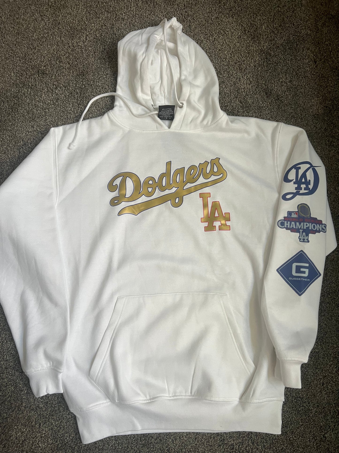 Los Angeles Dodgers Gold Print Pullover Hoodie Unisex S-5XL New 2025