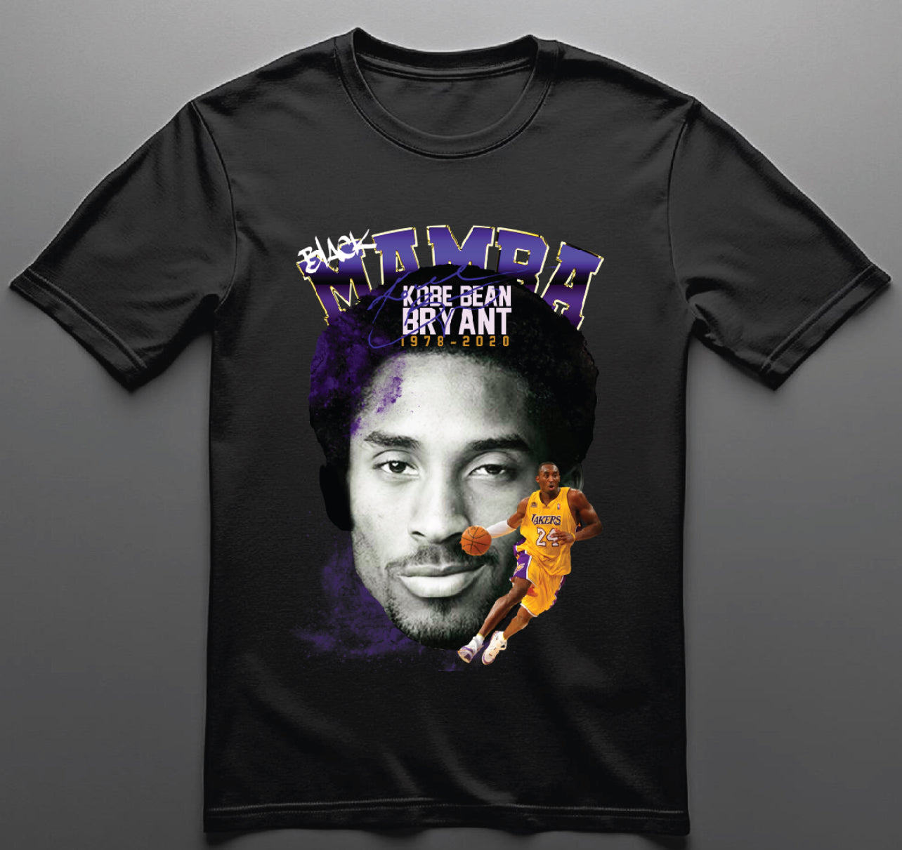 Kobe Bryant The Black Mamba Face T shirt All Colors and Sizes