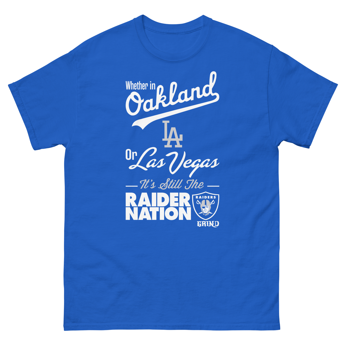 Raiders from Oakland, LA to Las Vegas Raider Nation T-Shirts - All Colors and Sizes