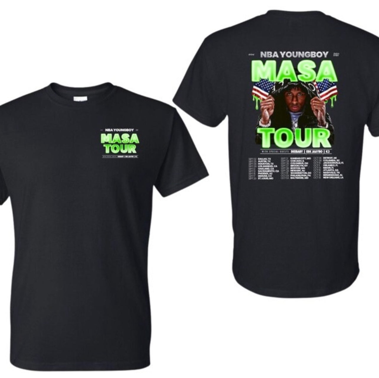 NBA Youngboy MASA Tour Left Pocket T shirt New S-5XL
