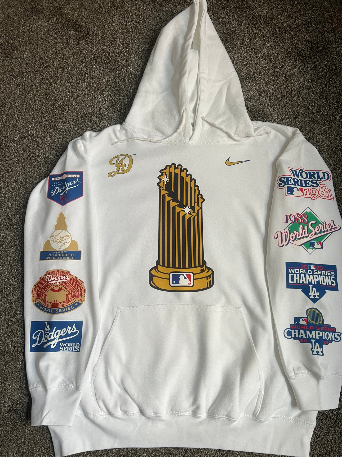Los Angeles Dodgers 8X World Series Champions Pennant Pullover Hoodie Unisex S-5XL New 2024