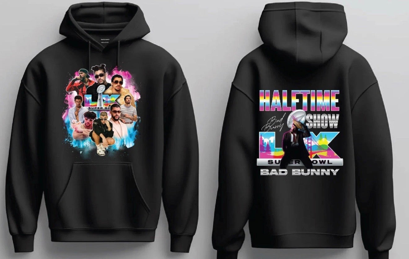 Bad Bunny x Super Bowl Pullover Hoodie Classic New S-5XL