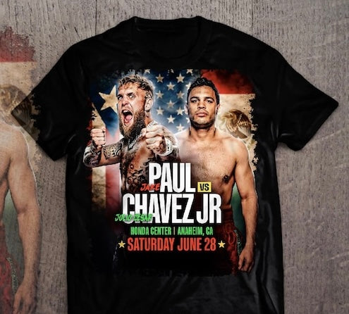 Jake Paul vs Julio Ceaser Chavez JR T shirt New Saturday June 28, 2025 Boxing Event Tee Fast Shipping