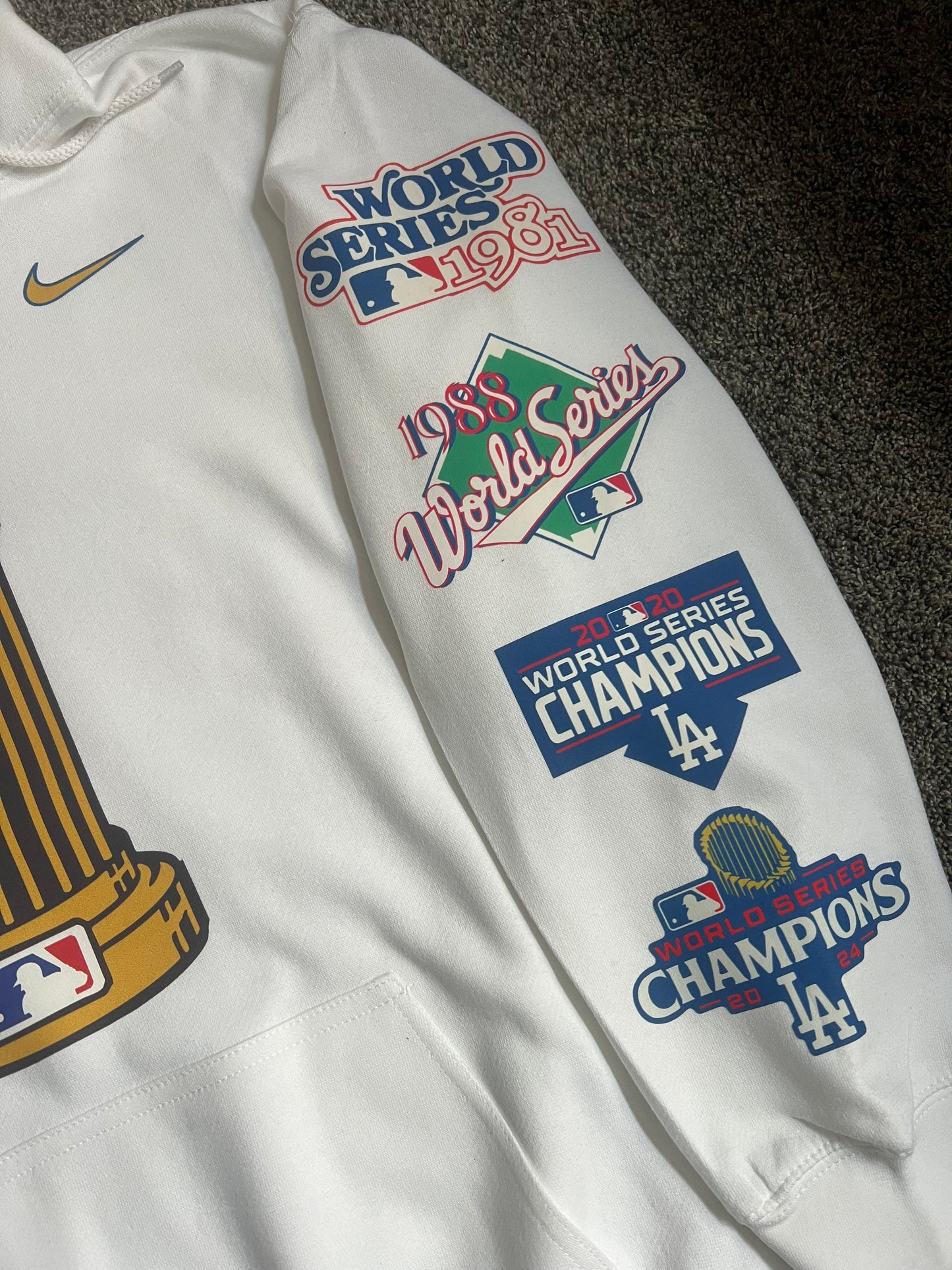 Los Angeles Dodgers 8X World Series Champions Pennant Pullover Hoodie Unisex S-5XL New 2024