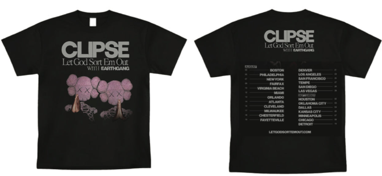 Clipse Let God Sort em Out Tour T shirt S-5XL All Colors Available