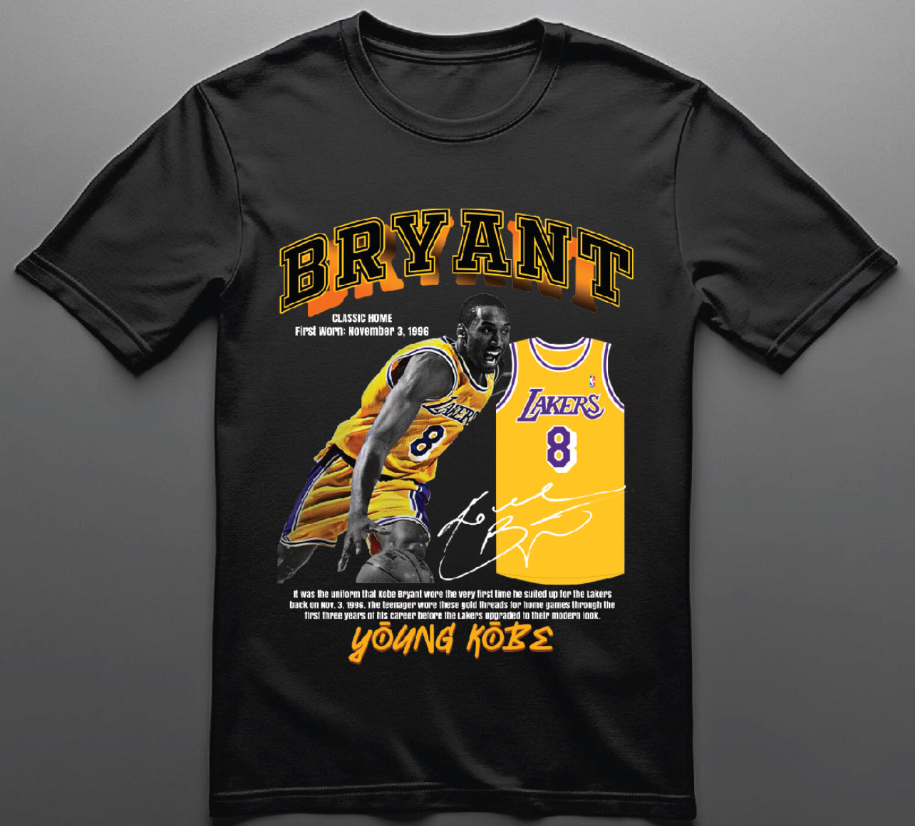 Kobe Bryant Youny Kobe  T shirt All Colors and Sizes