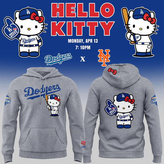 Dodgers X Hello Kitty Pullover Hoodie 2026 New S-5XL
