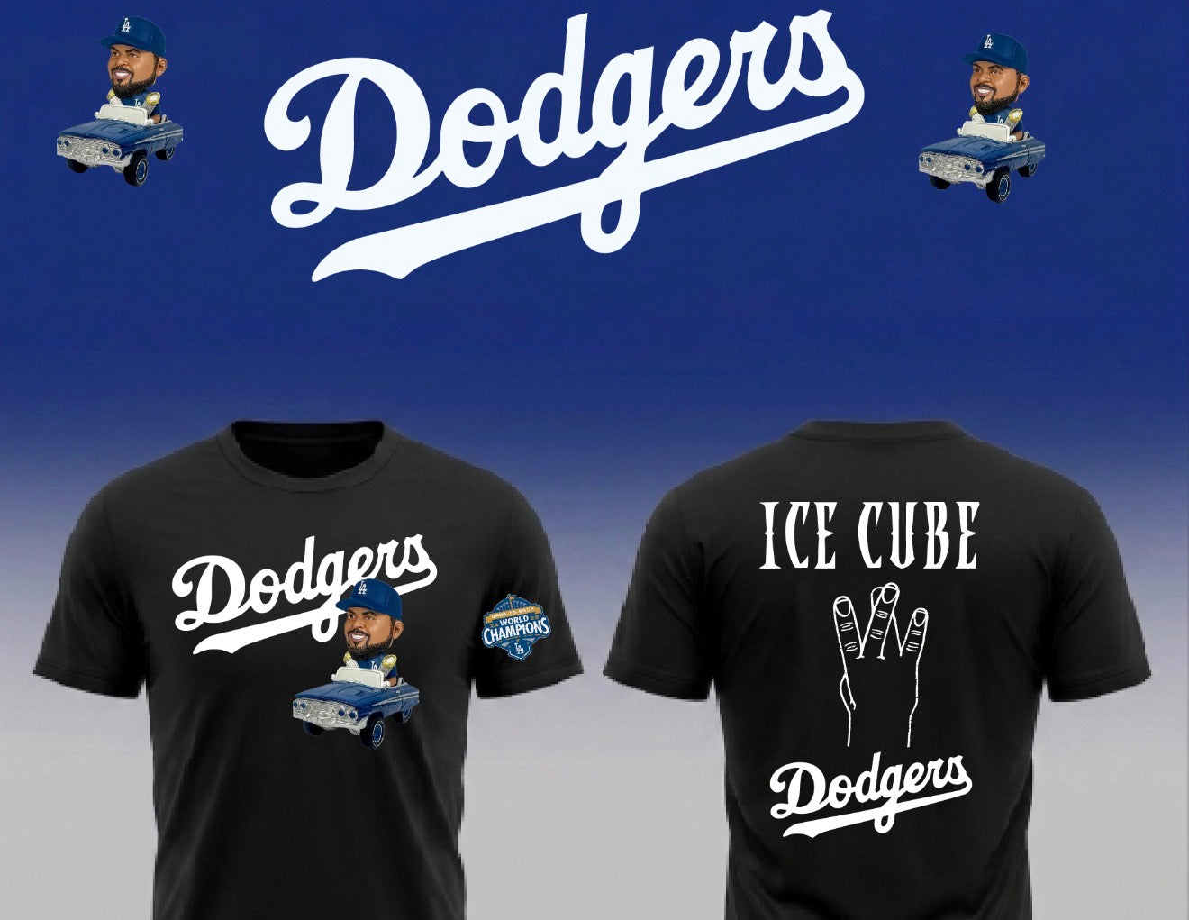 Ice Cube Dodgers Night Collab T shirt