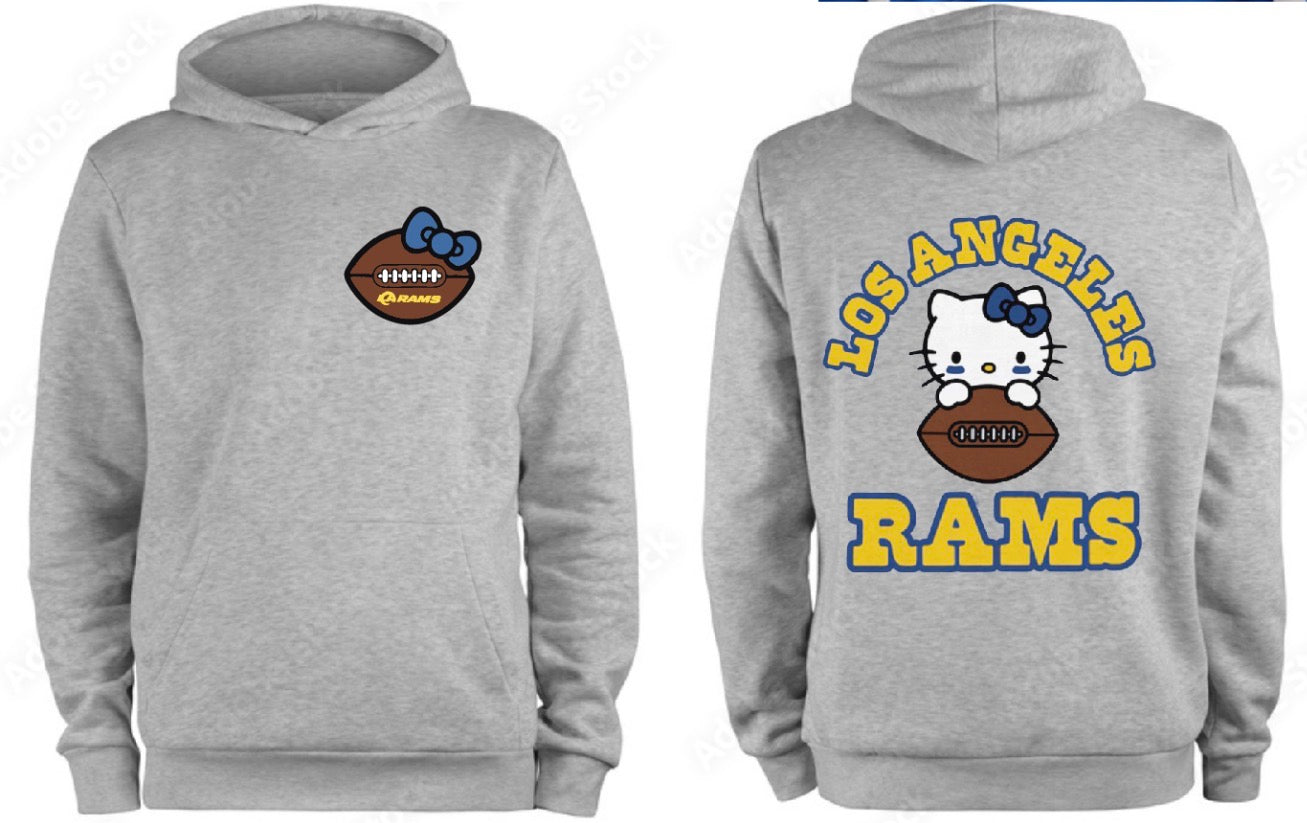 LA Rams X Hello Kitty Package Pullover Hoodie 2025  New S-5XL