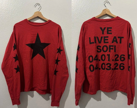 Kanye West BULLY Live at Sofi Merch Pullover Long Sleeve T shirt