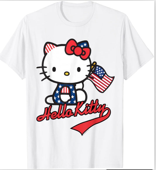 Hello Kitty American Flag Tee Shirt T-Shirt