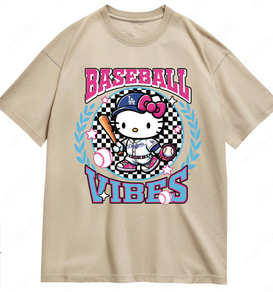 Hello Kitty x Dodgers T shirt Kids x Adult Sizes 2025