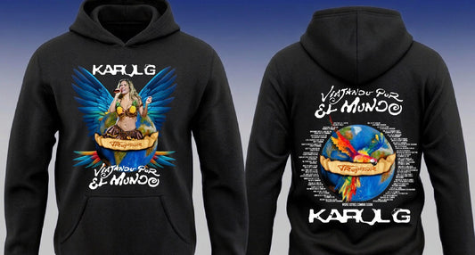 Karol G Viajando por El Mundo Tour Hoodie Pullover