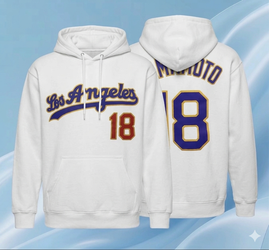Dodgers x Yoshi Yamamato #18 Pullover Hoodie 2026 New S-5XL