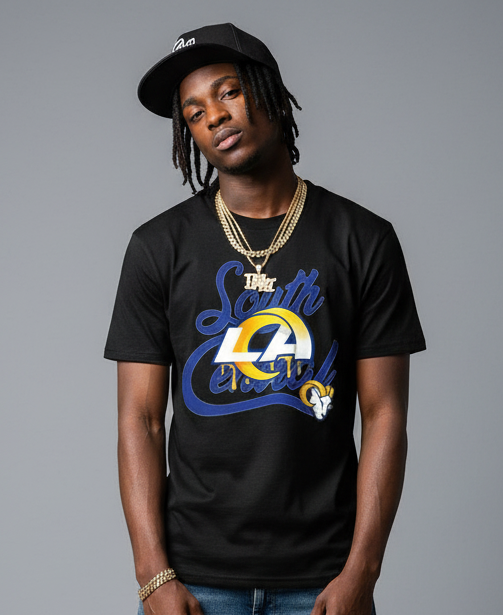 South Central x LA Rams Drip T shirt New S-5XL