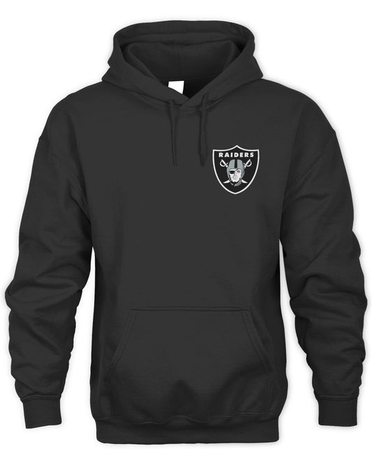 Raiders Left Pocket Logo Hoodie New S-5X