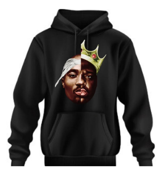 Tupac x Biggie Smalls Hoodie S-5Xl New Rap Hip Hop Legend Merch 2023