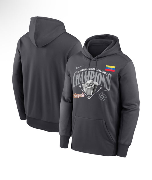 Men's Venezuela Baseball Nike Charcoal 2026 World Baseball Classic Champions Locker Room Hoodie