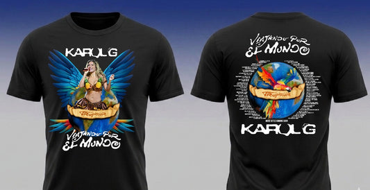 Karol G Viajando Por El Mundo Tour T shirt Merch