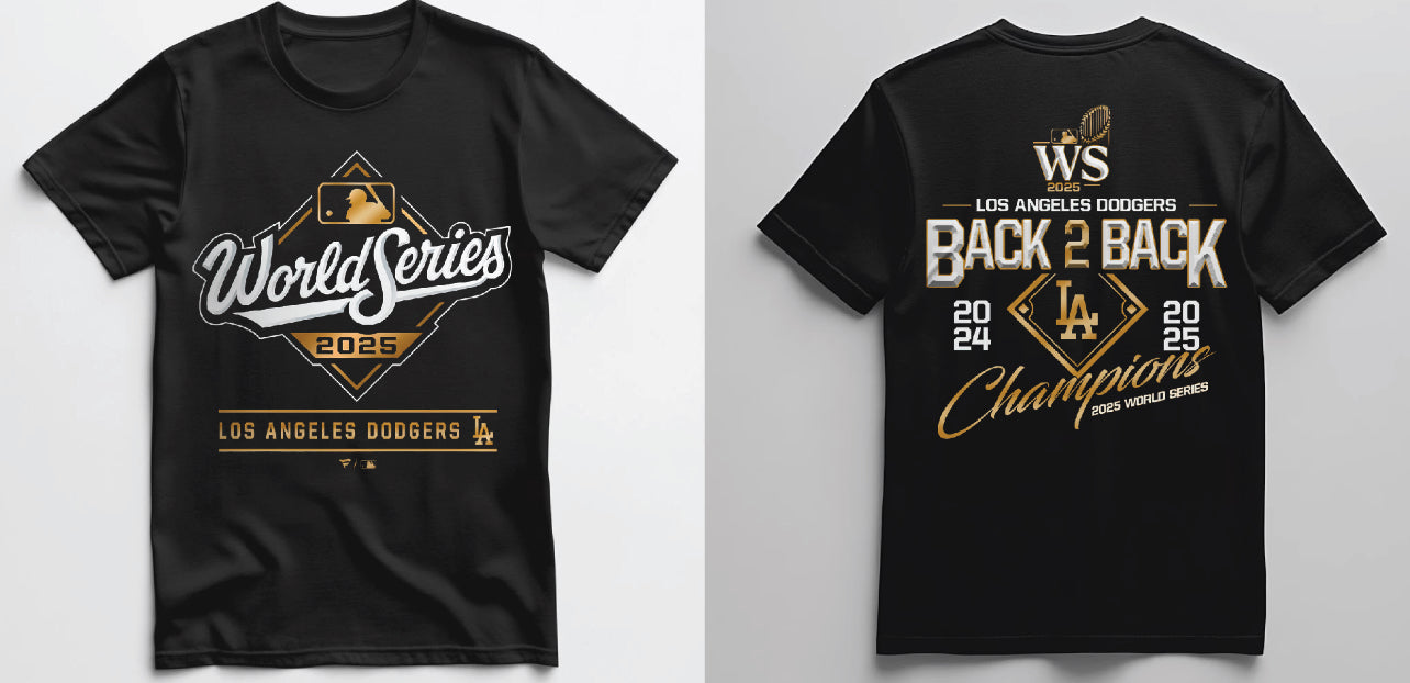 Dodgers World Series 2025 T shirt Back 2 Back Champions New S-5XL