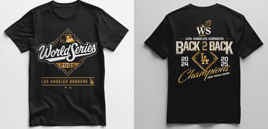 Dodgers World Series 2025 T shirt Back 2 Back Champions New S-5XL