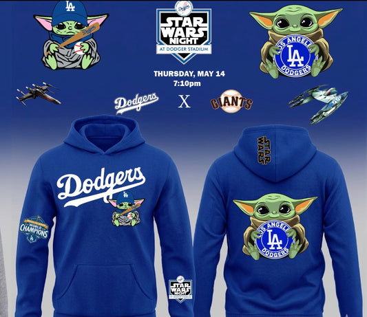 Dodgers X Star Wars “Baby Yoda” Pullover Hoodie 2026 New S-5XL